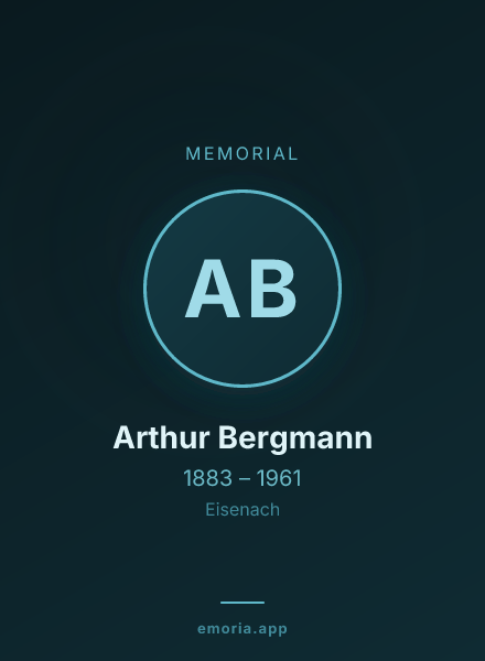 Memorial portrait of Arthur Bergmann