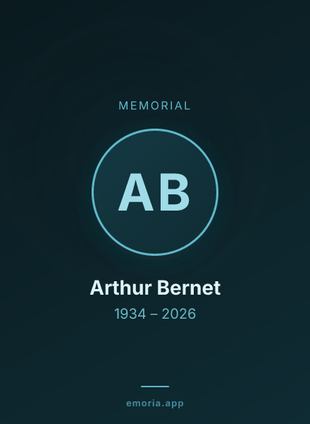 Memorial portrait of Arthur Bernet