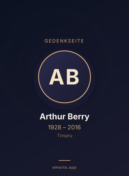 Gedenkportrait von Arthur Berry
