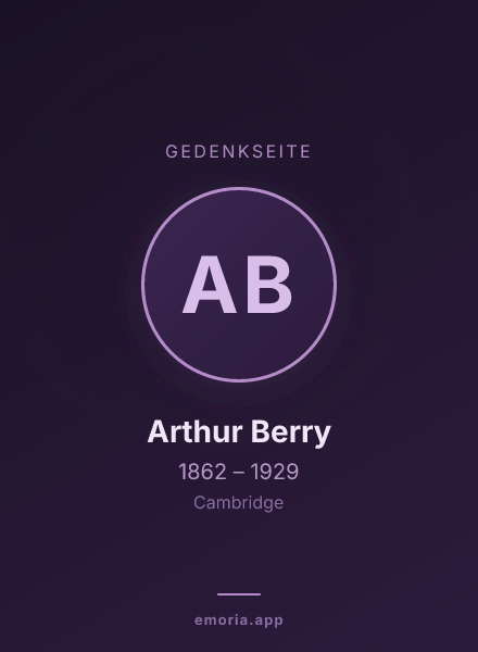 Gedenkportrait von Arthur Berry