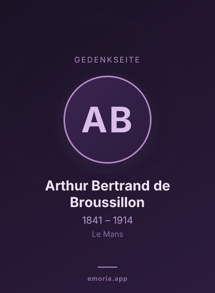 Gedenkportrait von Arthur Bertrand de Broussillon