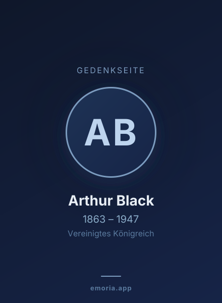 Gedenkportrait von Arthur Black