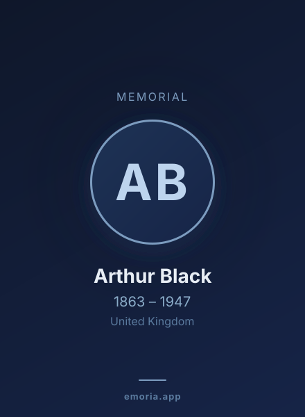 Memorial portrait of Arthur Black