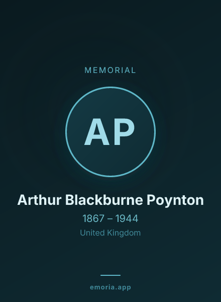 Memorial portrait of Arthur Blackburne Poynton