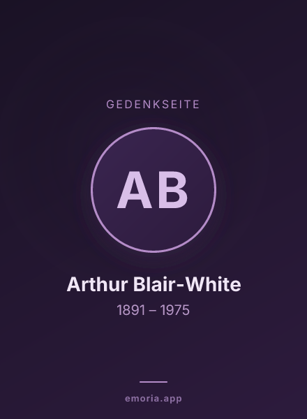 Gedenkportrait von Arthur Blair-White