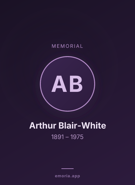 Memorial portrait of Arthur Blair-White