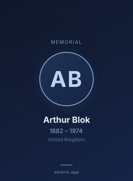 Memorial portrait of Arthur Blok