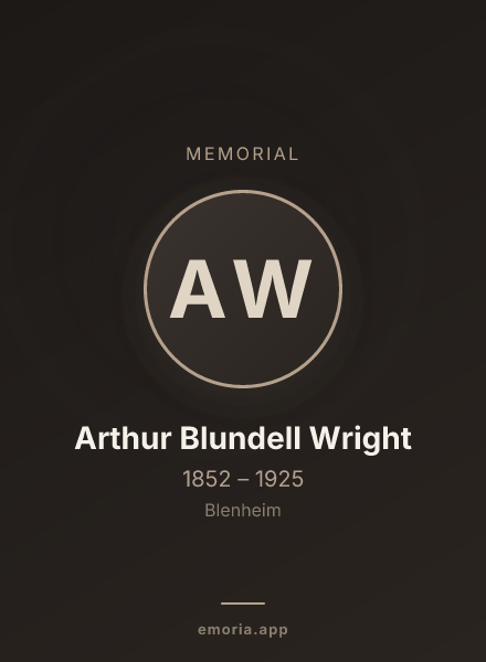 Memorial portrait of Arthur Blundell Wright
