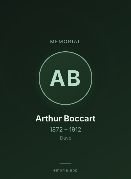 Memorial portrait of Arthur Boccart