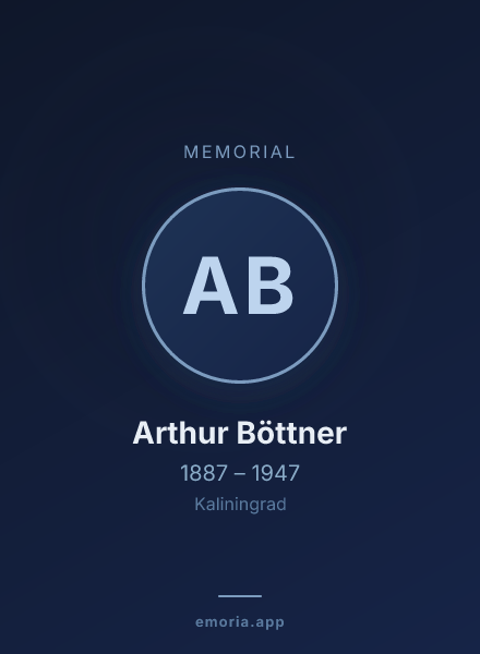 Memorial portrait of Arthur Böttner