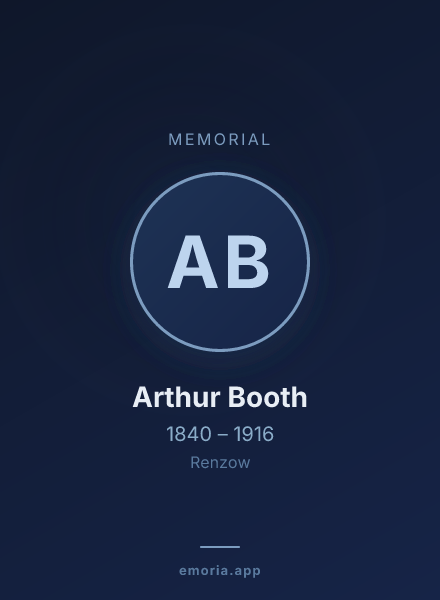 Memorial portrait of Arthur Booth