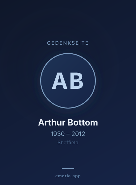 Gedenkportrait von Arthur Bottom