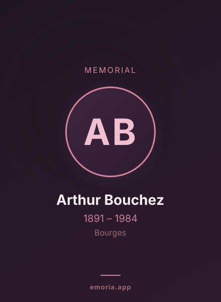 Memorial portrait of Arthur Bouchez