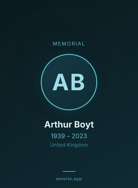 Memorial portrait of Arthur Boyt