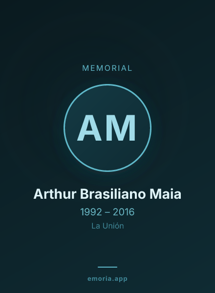 Memorial portrait of Arthur Brasiliano Maia