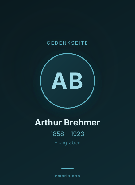 Gedenkportrait von Arthur Brehmer