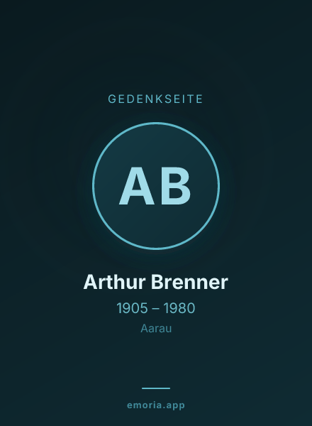 Gedenkportrait von Arthur Brenner