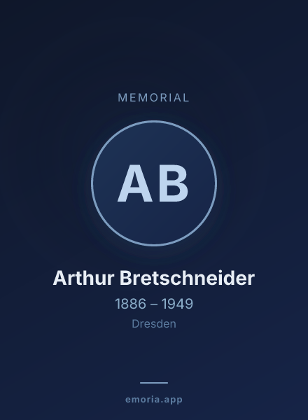 Memorial portrait of Arthur Bretschneider