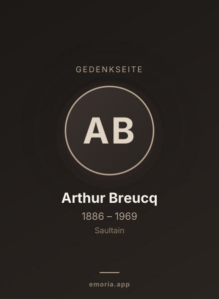 Gedenkportrait von Arthur Breucq