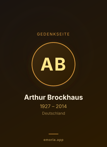 Gedenkportrait von Arthur Brockhaus