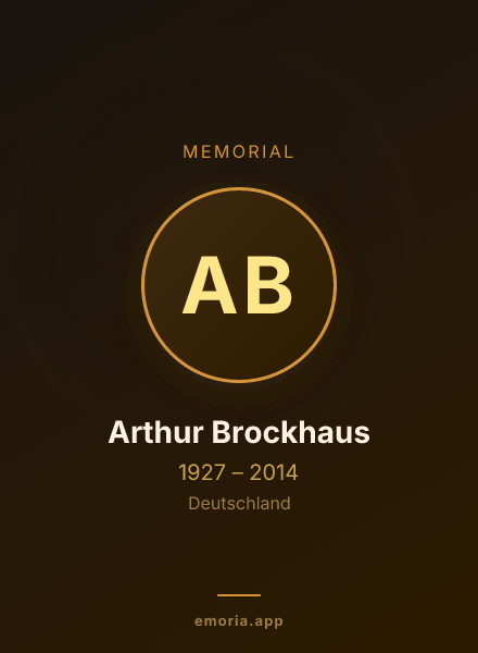 Memorial portrait of Arthur Brockhaus
