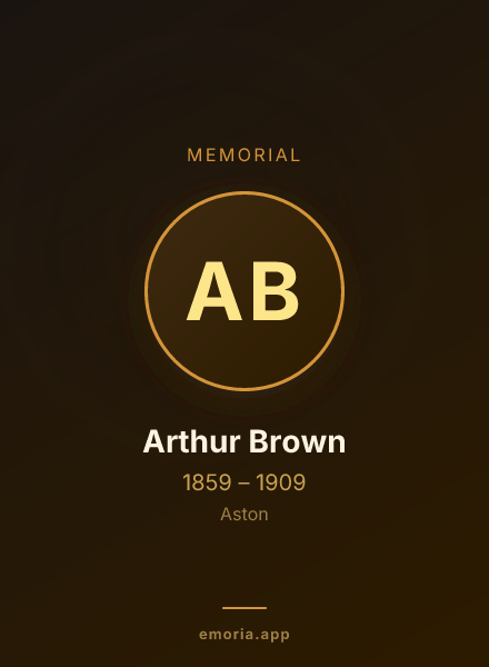 Memorial portrait of Arthur Brown