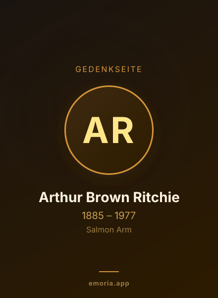 Gedenkportrait von Arthur Brown Ritchie