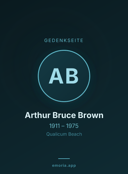 Gedenkportrait von Arthur Bruce Brown