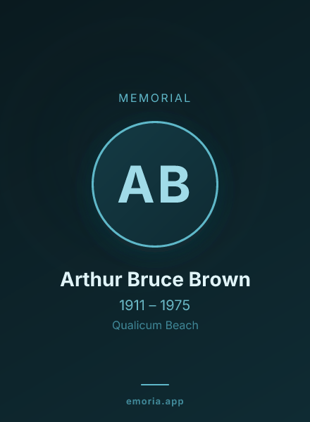 Memorial portrait of Arthur Bruce Brown