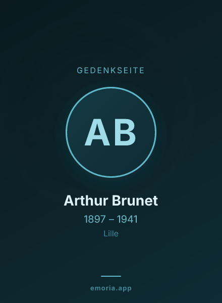 Gedenkportrait von Arthur Brunet