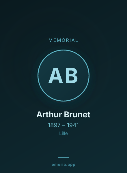 Memorial portrait of Arthur Brunet