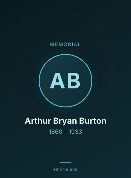 Memorial portrait of Arthur Bryan Burton