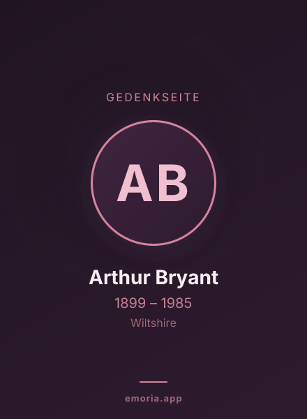 Gedenkportrait von Arthur Bryant