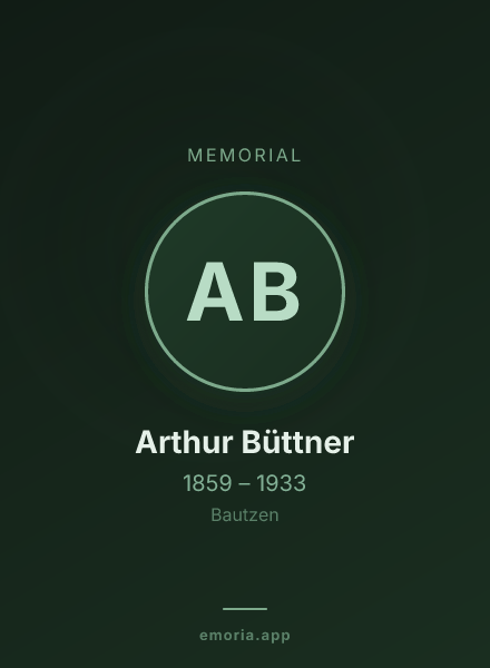Memorial portrait of Arthur Büttner