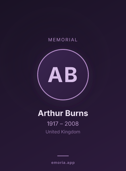 Memorial portrait of Arthur Burns