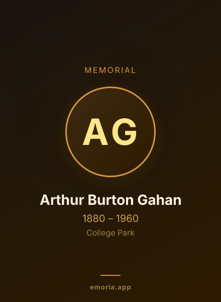 Memorial portrait of Arthur Burton Gahan