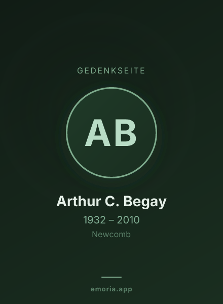 Gedenkportrait von Arthur C. Begay