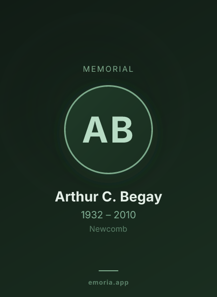 Memorial portrait of Arthur C. Begay