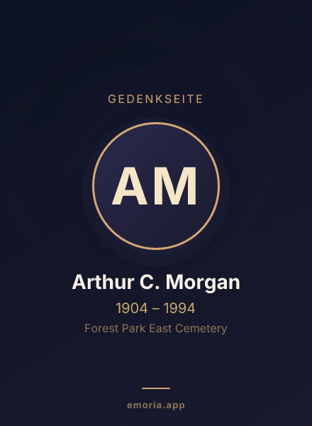 Gedenkportrait von Arthur C. Morgan
