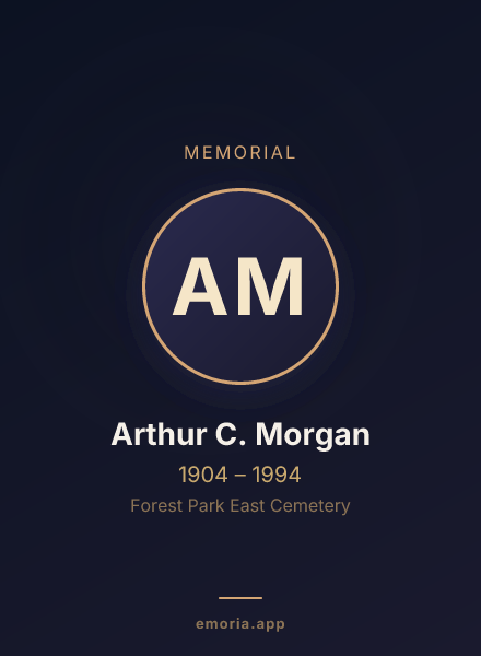 Memorial portrait of Arthur C. Morgan