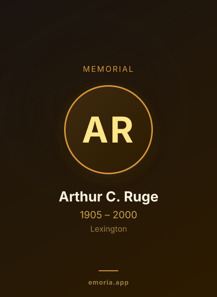 Memorial portrait of Arthur C. Ruge
