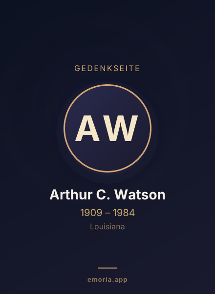 Gedenkportrait von Arthur C. Watson