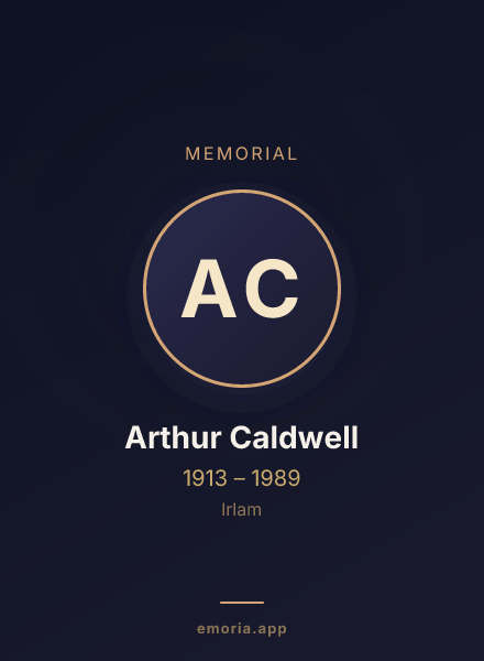 Memorial portrait of Arthur Caldwell
