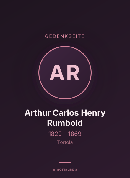 Gedenkportrait von Arthur Carlos Henry Rumbold