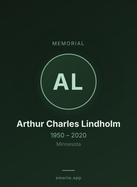 Memorial portrait of Arthur Charles Lindholm