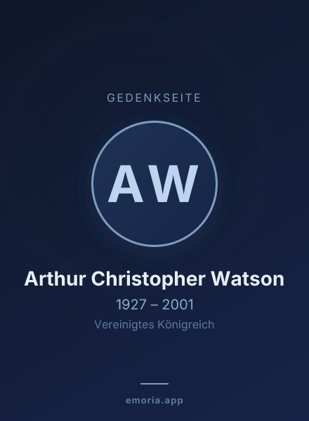 Gedenkportrait von Arthur Christopher Watson