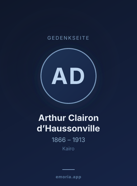 Gedenkportrait von Arthur Clairon d’Haussonville