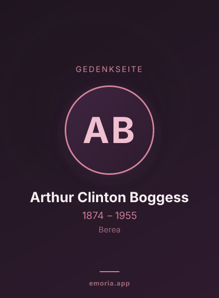 Gedenkportrait von Arthur Clinton Boggess