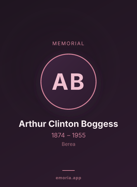 Memorial portrait of Arthur Clinton Boggess