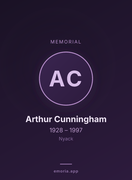 Memorial portrait of Arthur Cunningham